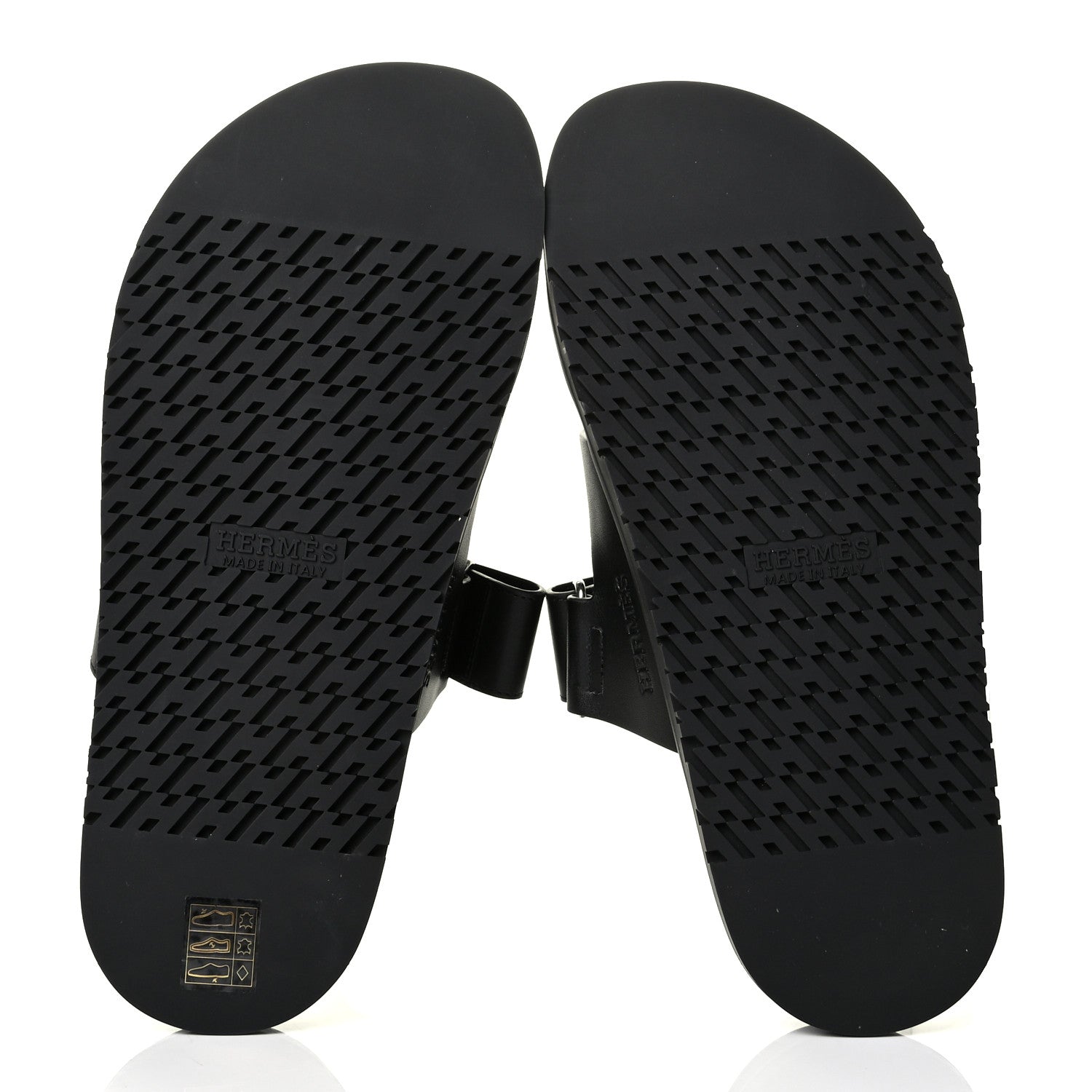 Hermes Calfskin Womens Chypre Sandals 40 Black 4 of 5