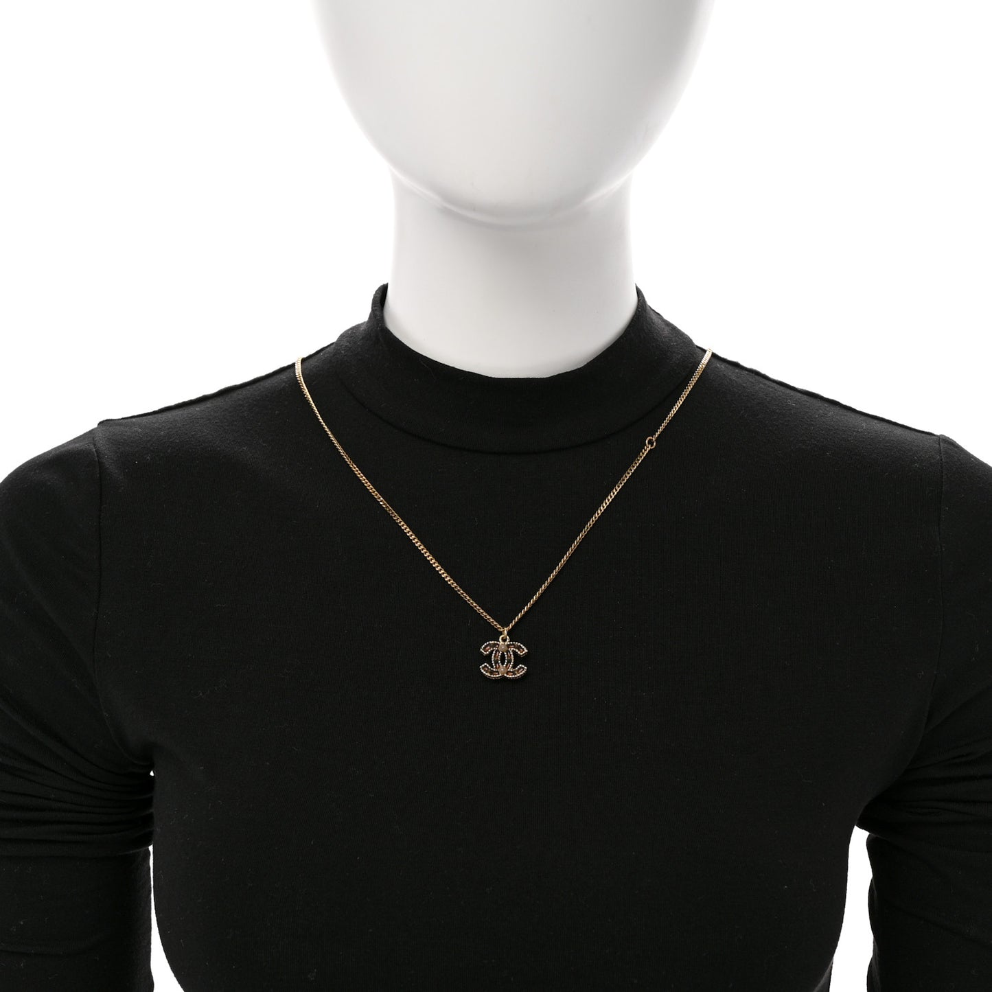 Resin CC Pendant Necklace Gold