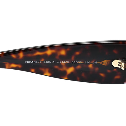 Chanel Acetate Rectangle Sunglasses 5435 Tortoise 5 of 8