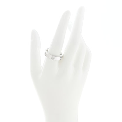 Cartier 18K White Gold 6 Diamond 5.5mm LOVE Ring 61 9.5 2 of 8