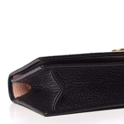 Gucci Calfskin GG Marmont Bow Chain Wallet Black 7 of 10