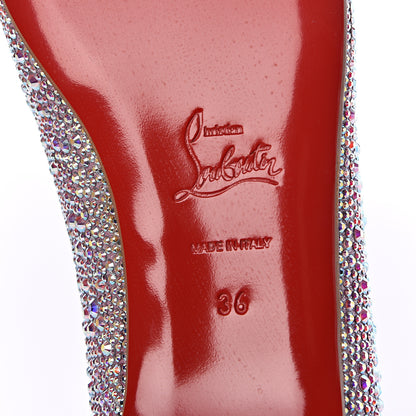 Christian Louboutin Suede Burma Strass Gozul Flats 36 Aurora Boreale 6 of 8