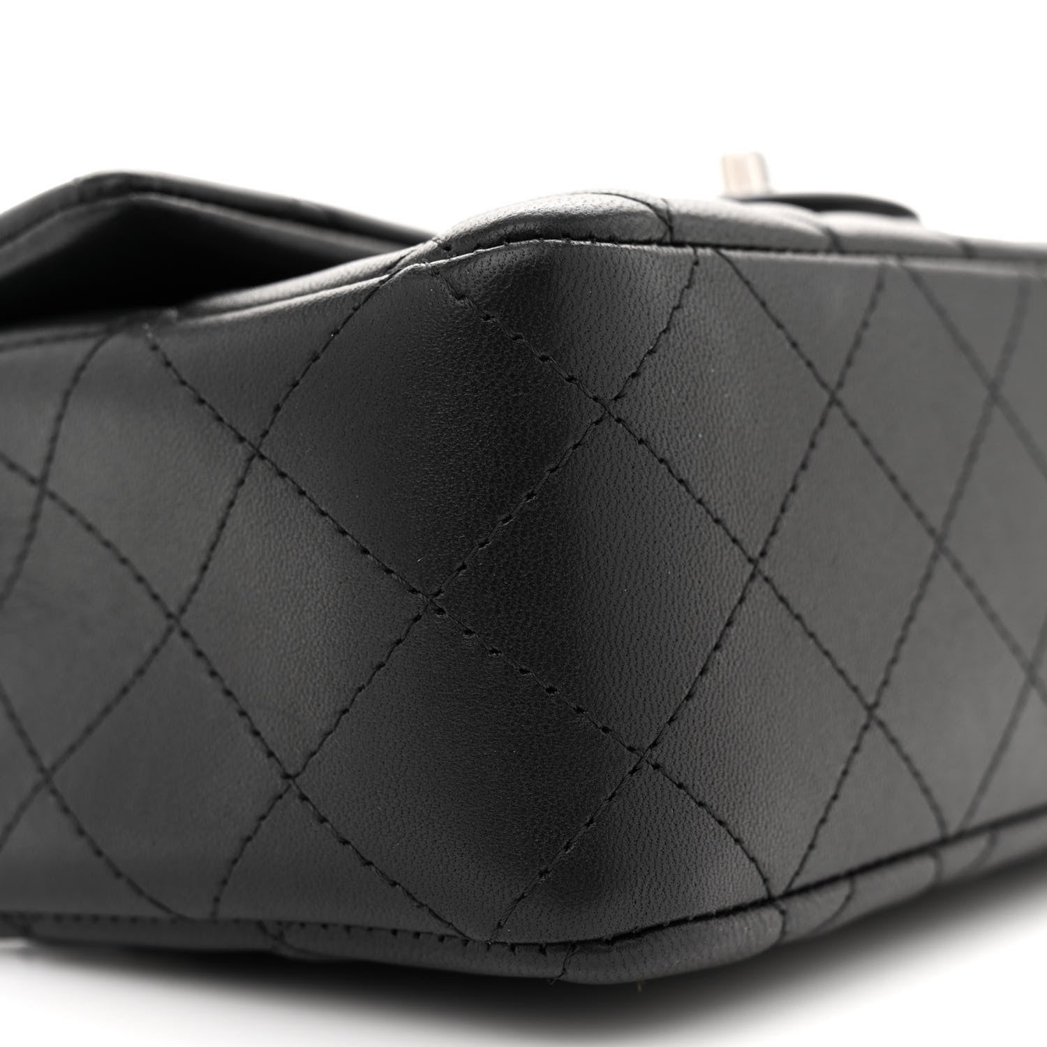 Chanel Lambskin Quilted Mini Rectangular Flap Black 9 of 11