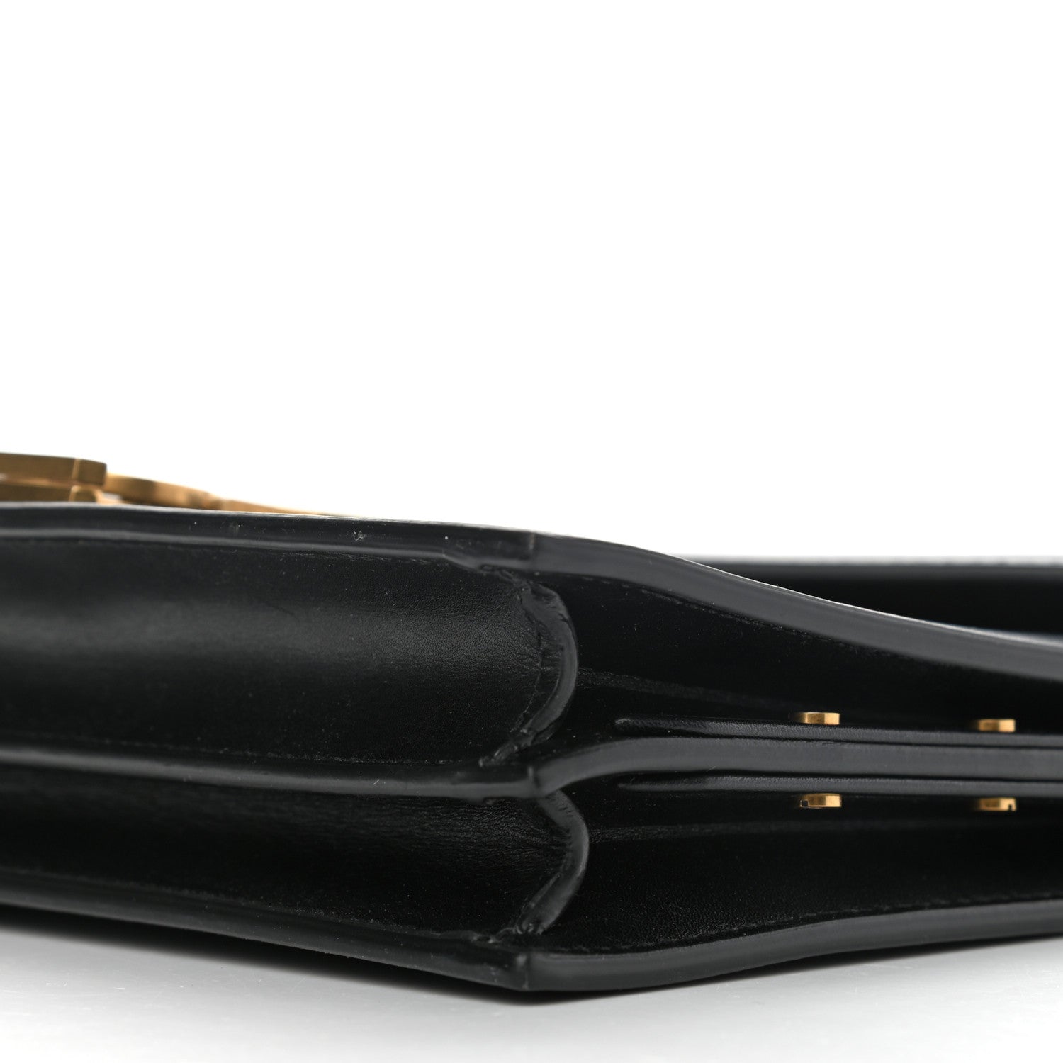 Saint Laurent Smooth Calfskin Monogram Cassandra Clasp Bag Black 13 of 19
