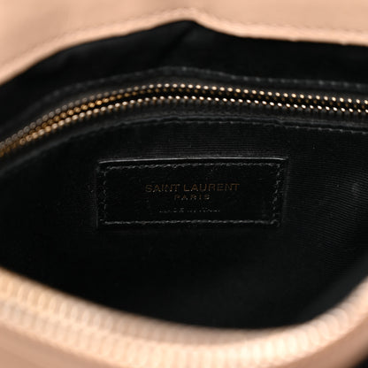 Saint Laurent Calfskin Y Quilted Monogram Medium Loulou Chain Satchel Dark Beige 6 of 18