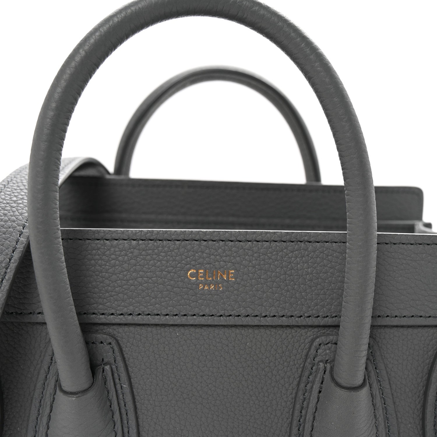 Celine Baby Drummed Calfskin Nano Luggage Kohl 9 of 11