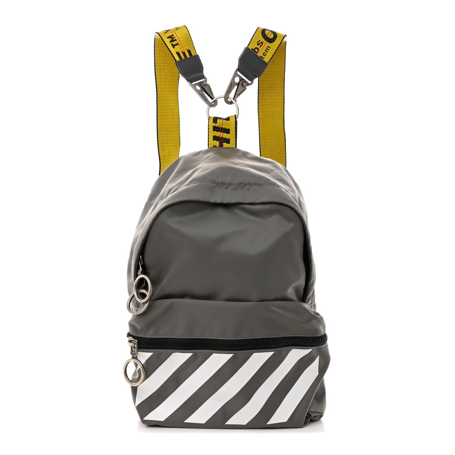 Off-White Nylon Mini Binder Backpack Grey 1 of 10