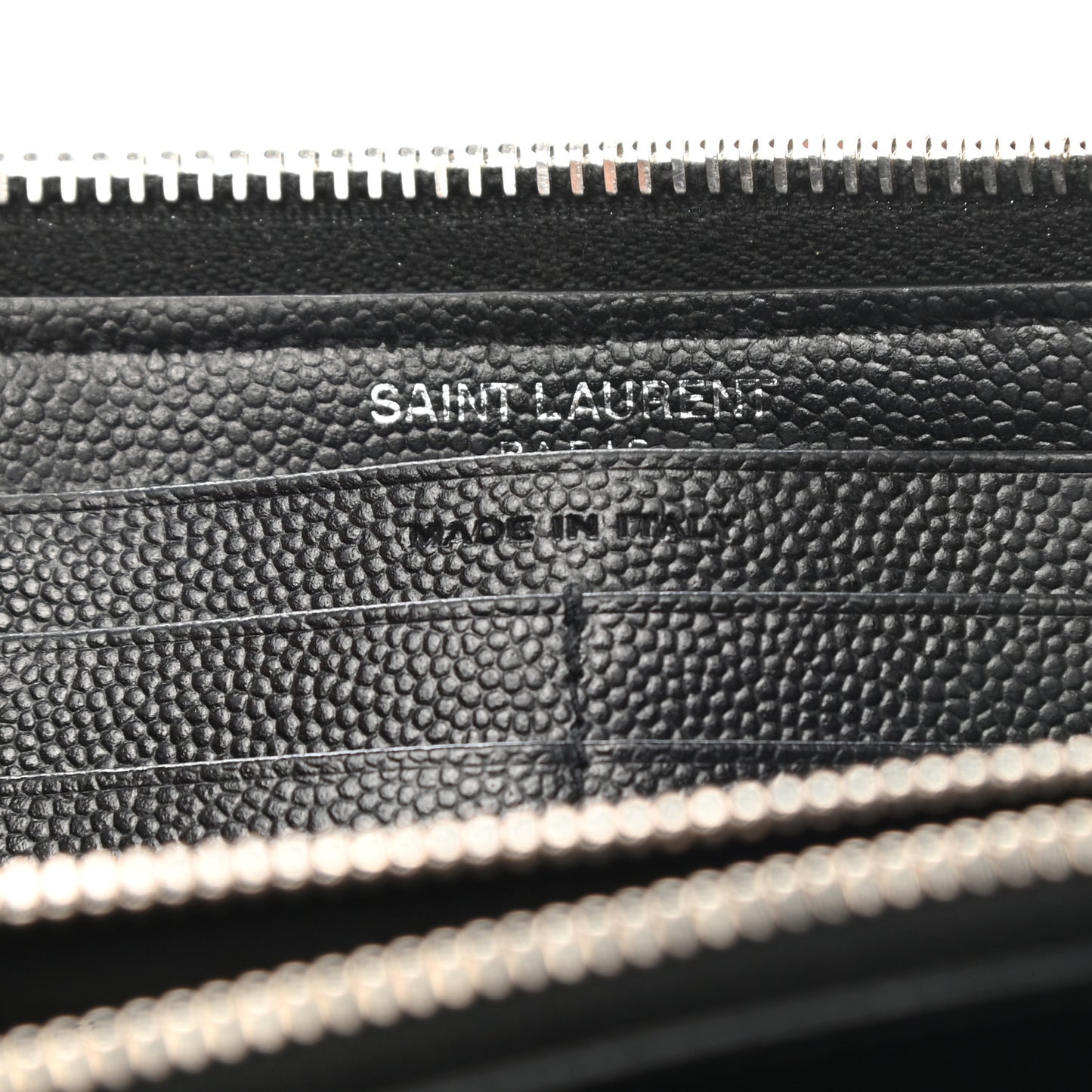 Grain De Poudre Matelasse Chevron Monogram Zip Around Wallet Black