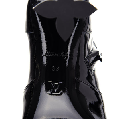 Louis Vuitton Patent Silhouette Ankle Boots 38 Black 9 of 10