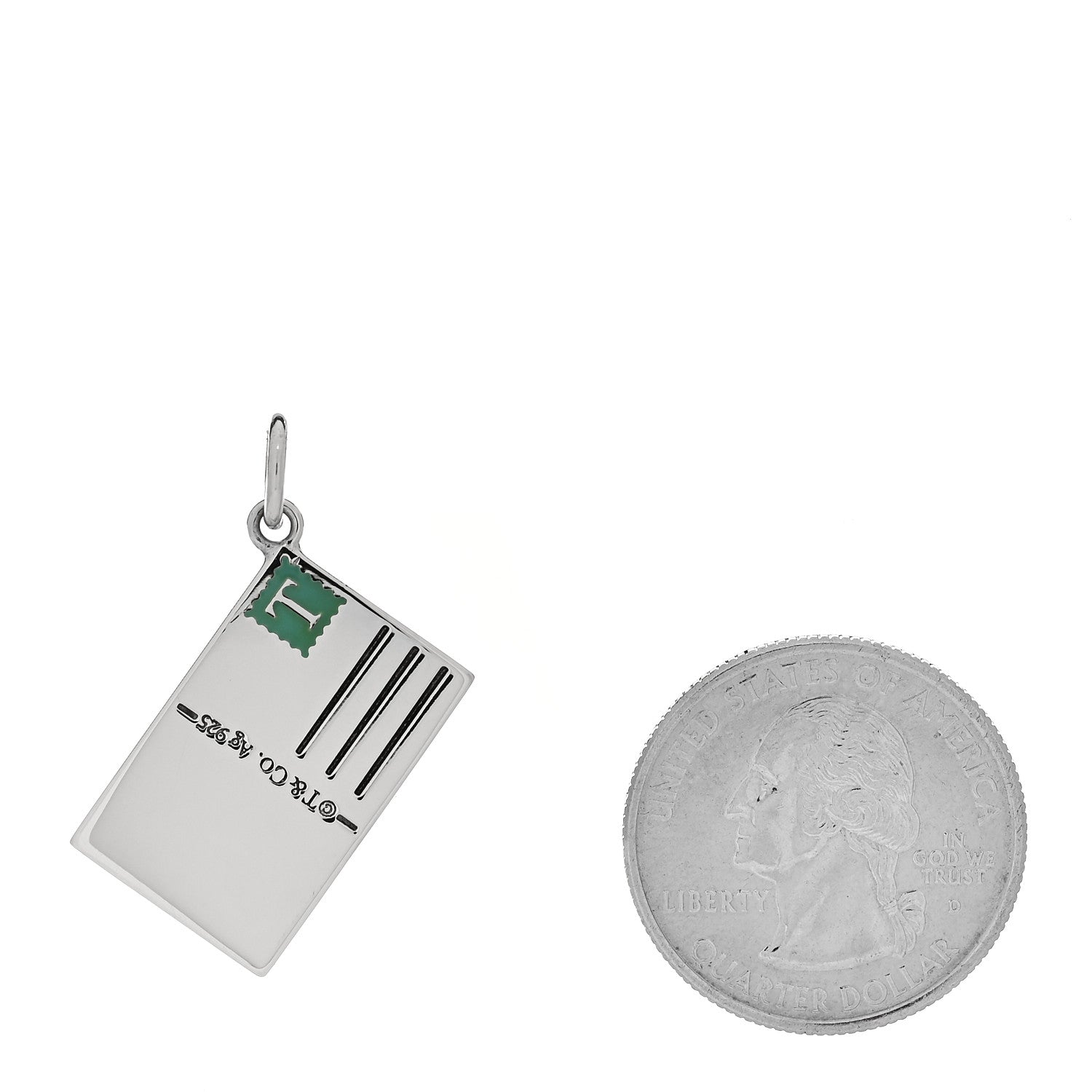Tiffany Sterling Silver Enamel Paris Postcard Charm Blue 2 of 4