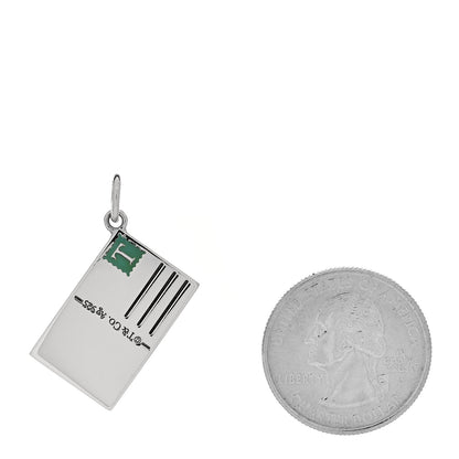 Tiffany Sterling Silver Enamel Paris Postcard Charm Blue 2 of 4