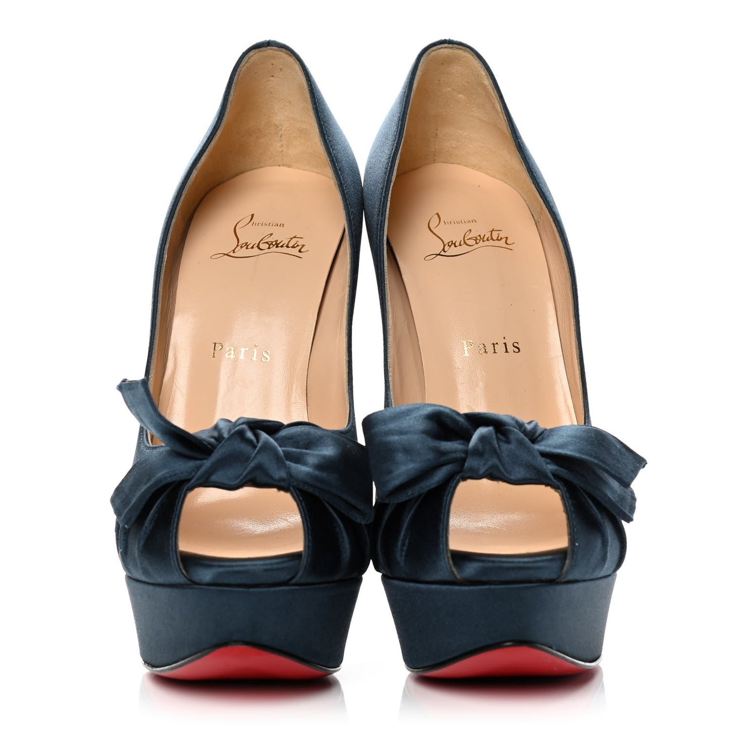 Crepe Satin Madame Butterfly 150 Pumps 38.5 Blue