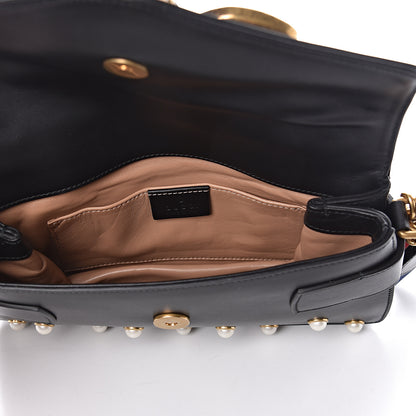 Gucci Nappa Pearl Studded Mini Queen Margaret Broadway Shoulder Bag Black 6 of 12