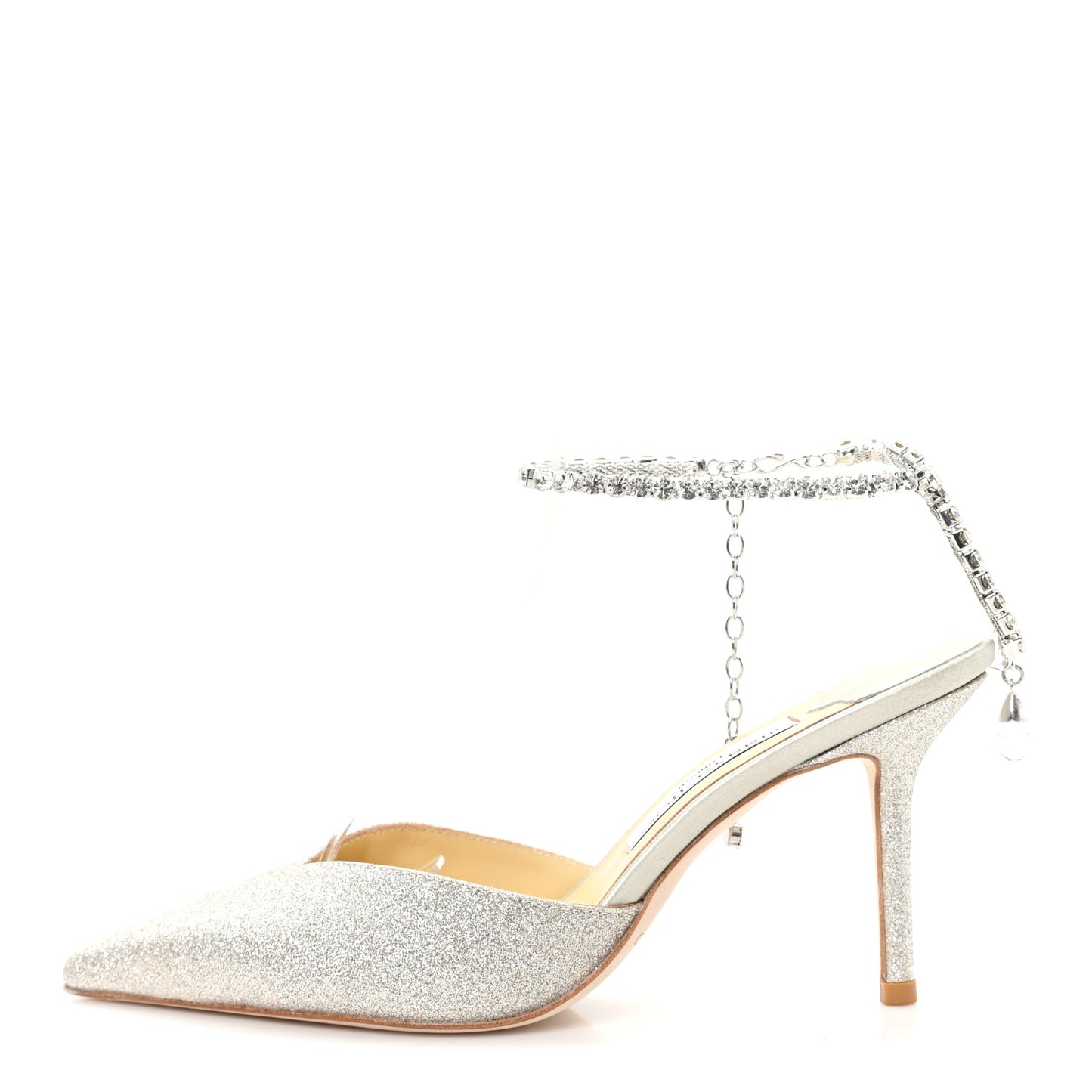 Satin Crystal Saeda 100 Pumps 39 Ivory