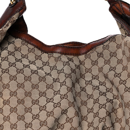 Gucci Monogram Studded Tote Dark Brown 9 of 15