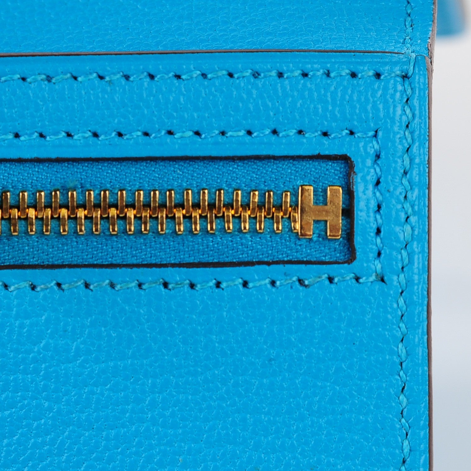 Hermes Chevre Mysore Bearn Wallet Bleu Azteque 6 of 14