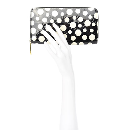 Louis Vuitton Vernis Kusama Infinity Dots Zippy Wallet Black 2 of 6