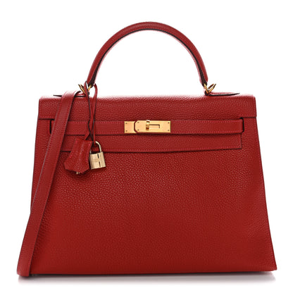 Hermes Togo Kelly Mou 32 Rouge Vif 1 of 15