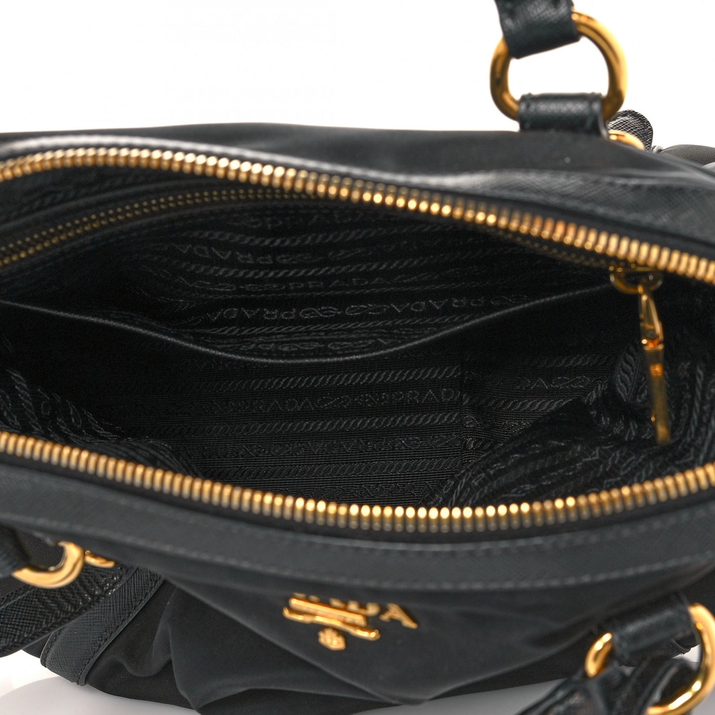 Tessuto Nylon Saffiano Tote Black