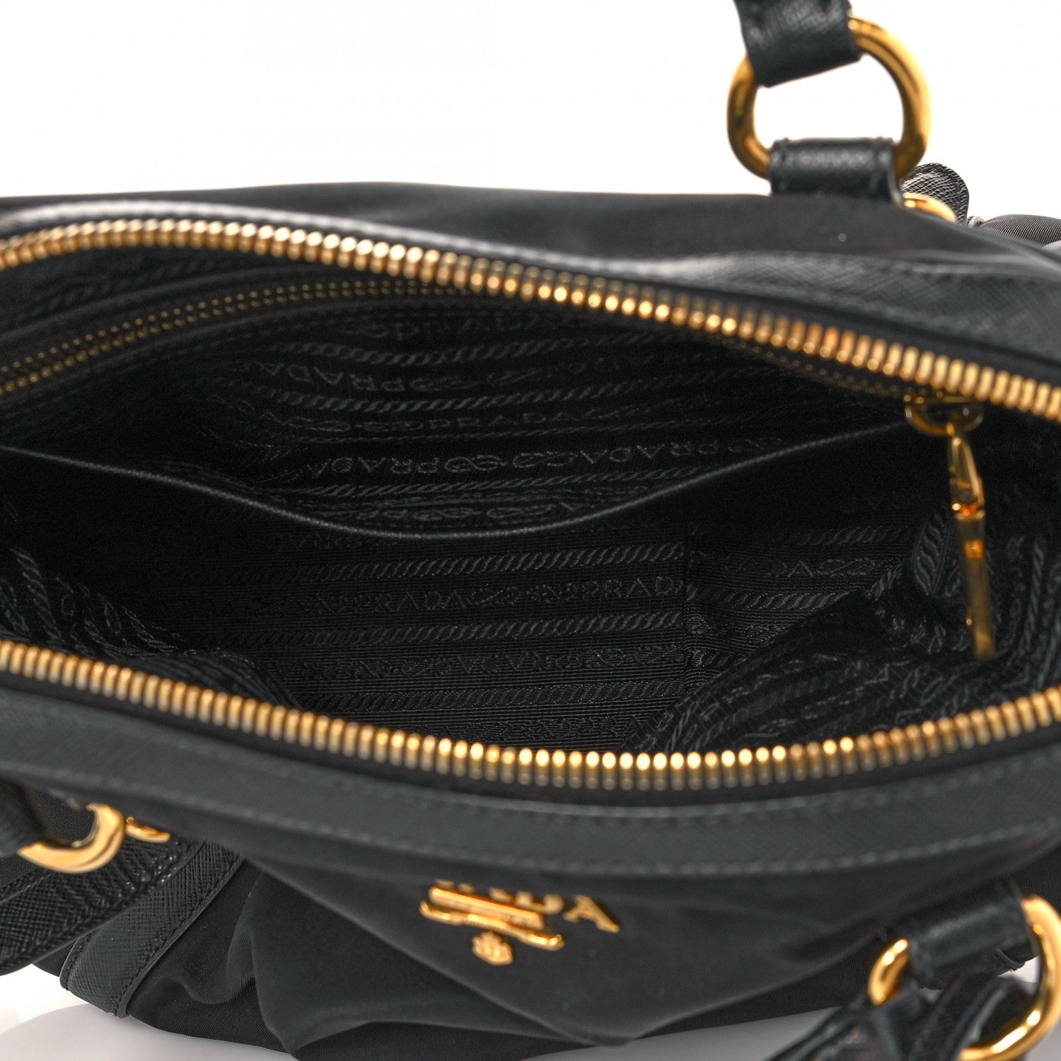 Prada Tessuto Nylon Saffiano Tote Black 4 of 8