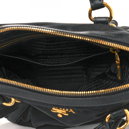 Prada Tessuto Nylon Saffiano Tote Black 4 of 8