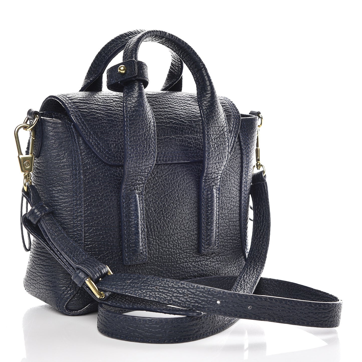 3.1 Textured Calfskin Mini Pashli Satchel Ink