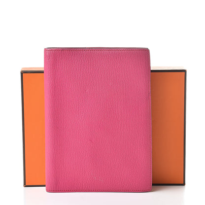 Hermes Chevre Mysore Globe Trotter Agenda Cover Rose Shocking 13 of 13