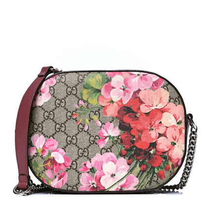 Gucci GG Supreme Monogram Blooms Mini Chain Shoulder Bag Beige Multicolor Dry Rose 1 of 5