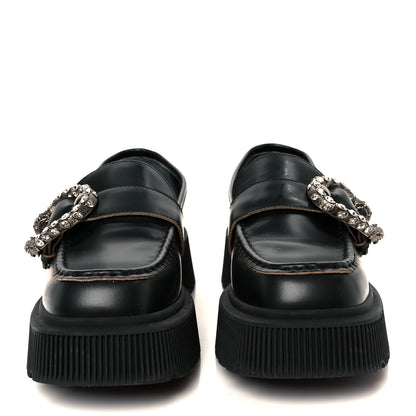 Gucci Cordovan Lux Dionysus Hunder Loafers 37.5 Black 3 of 10