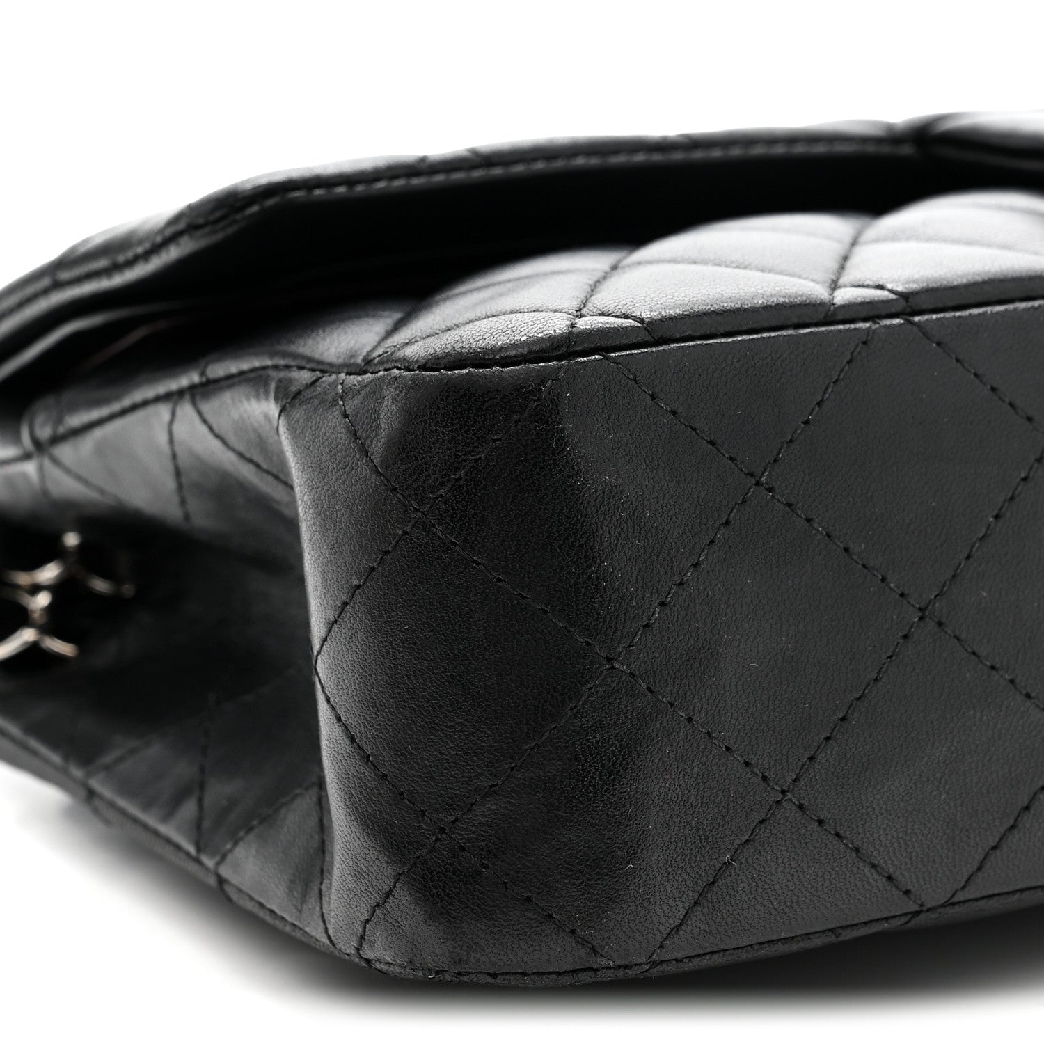 Chanel Lambskin Quilted Medium Double Flap Black 9 of 13
