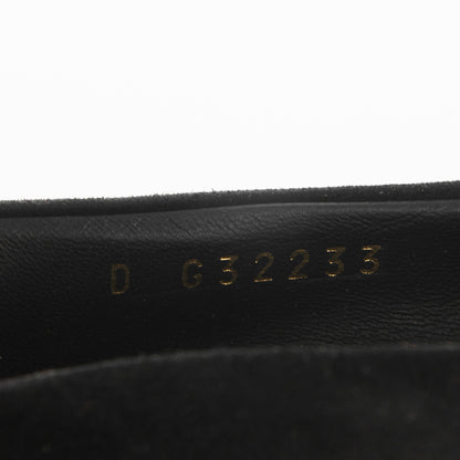 Chanel Suede Calfskin Satin Cap Toe CC Pumps 41 Black 8 of 8