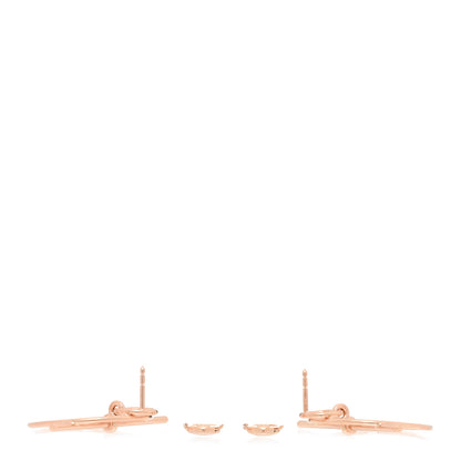 Hermes 18K Rose Gold PM Loop Earrings 3 of 5