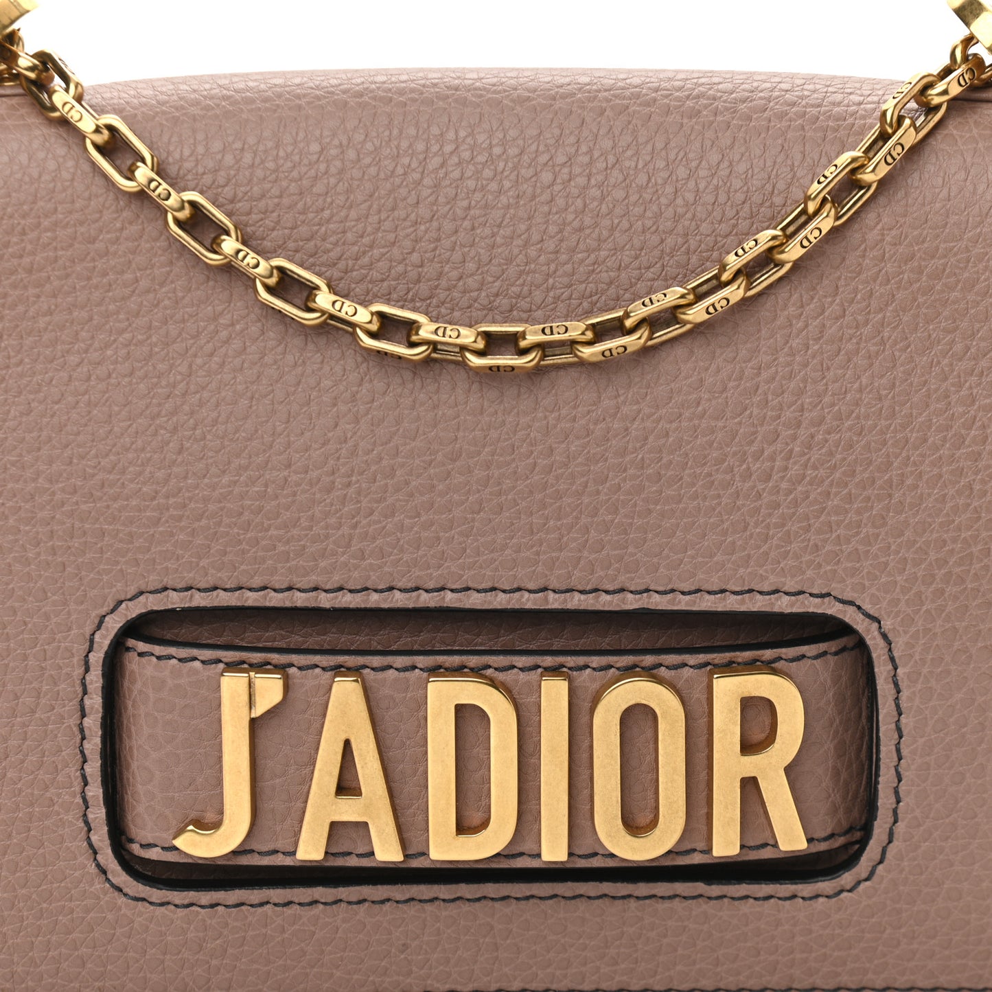 Grained Calfskin J'Adior Chain Flap Bag Rose Poudre