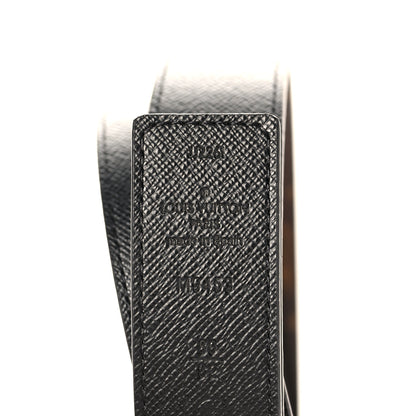 Louis Vuitton Calfskin Monogram 30mm LV Initiales Reversible Belt 80 32 Black 3 of 5