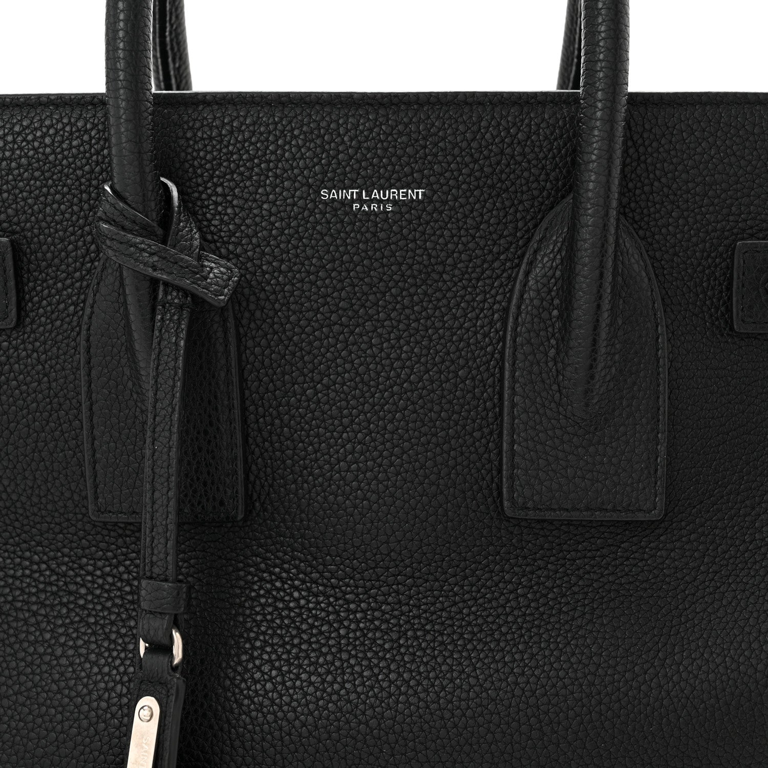 Saint Laurent Grained Calfskin Small Supple Sac De Jour Black 9 of 11