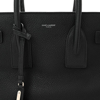 Saint Laurent Grained Calfskin Small Supple Sac De Jour Black 9 of 11