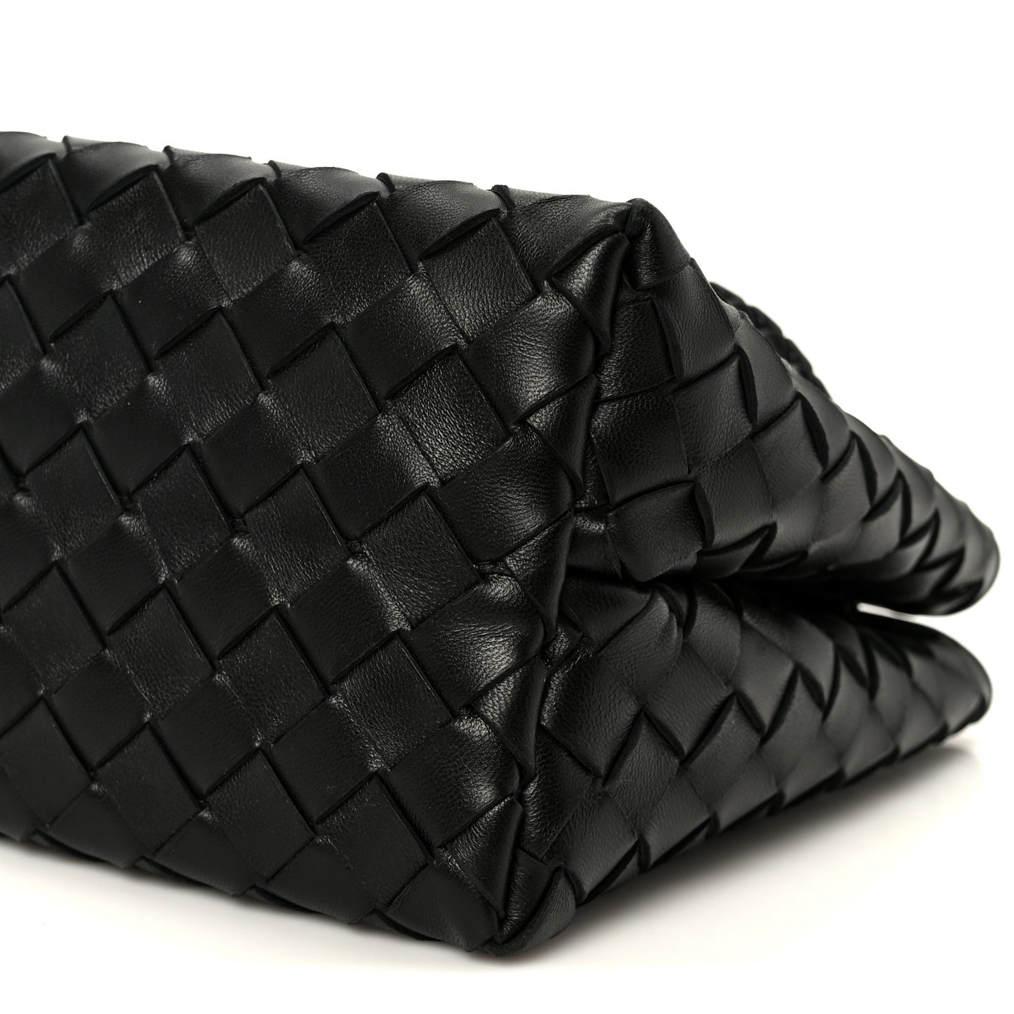 Nappa Intrecciato Small East West Andiamo Shoulder Bag Black