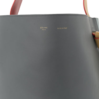 Celine Shiny Smooth Calfskin Small Twisted Cabas Kohl Cloud 9 of 15