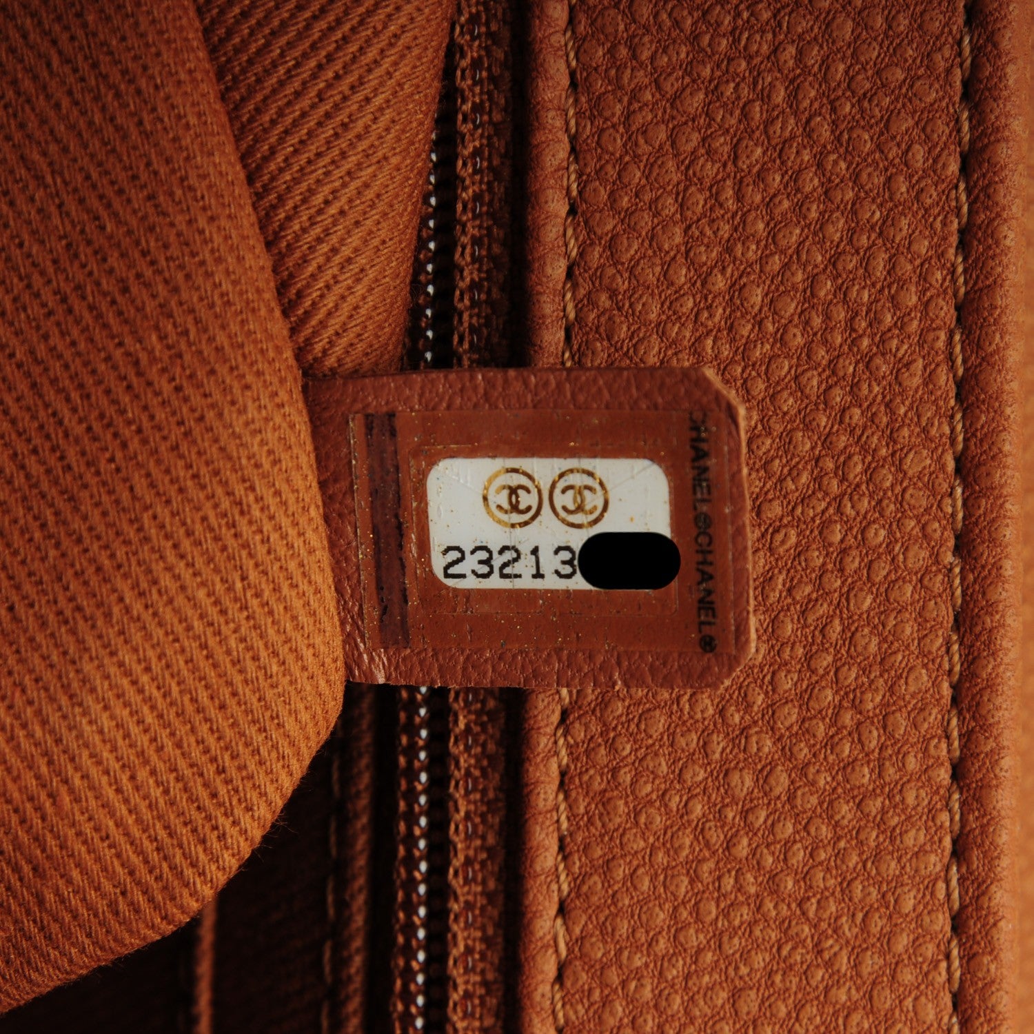 Chanel Washed Caviar Quilted Large Turn Around Ligne Flap Camel 7 of 7