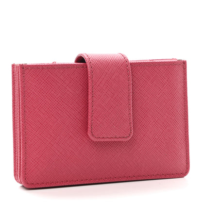 Prada Saffiano Accordion Card Case Peonia 3 of 8