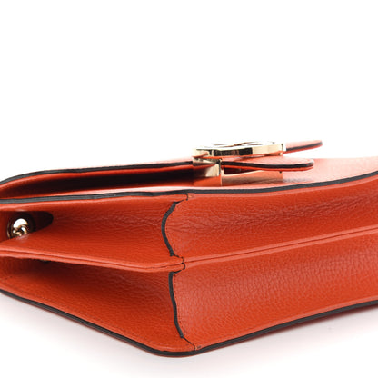 Gucci Dollar Calfskin Small Interlocking G Shoulder Bag Sun Orange 8 of 9