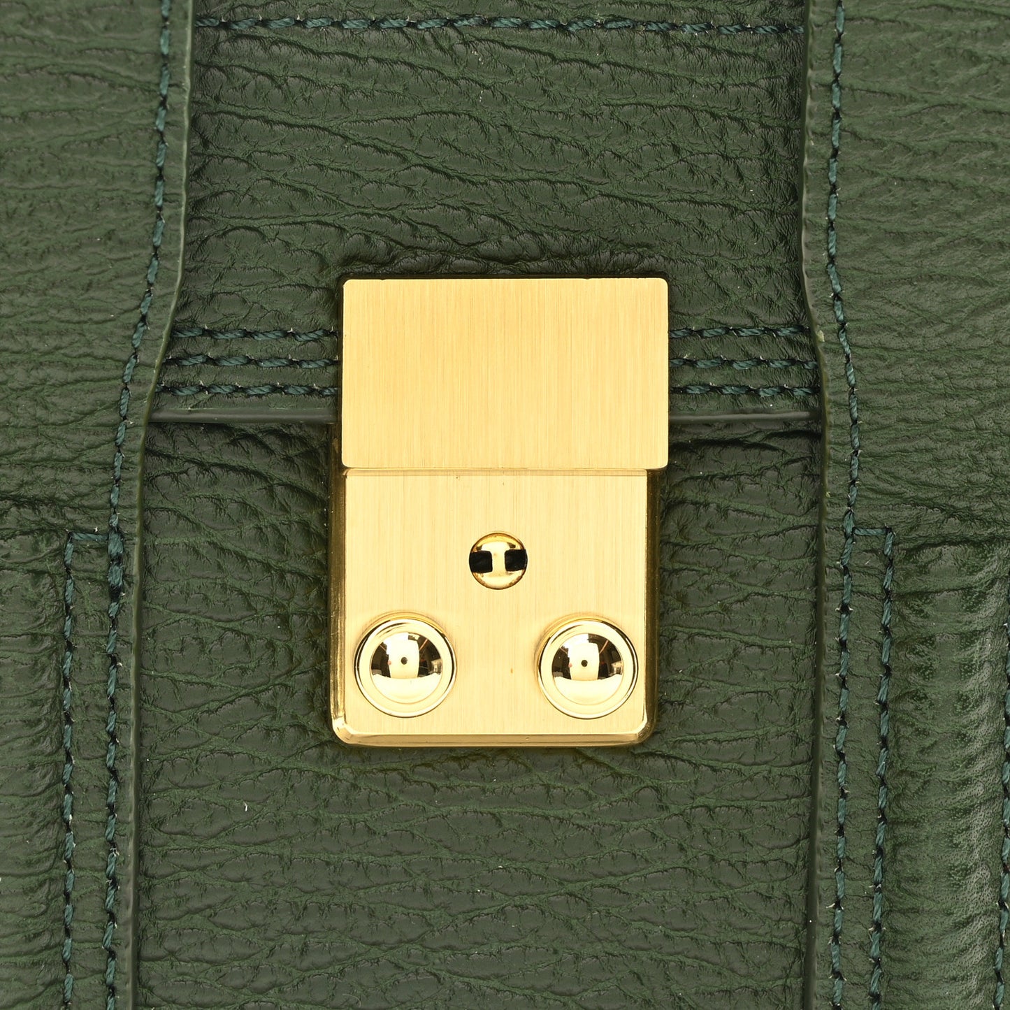 Textured Calfskin Mini Pashli Satchel Military Green