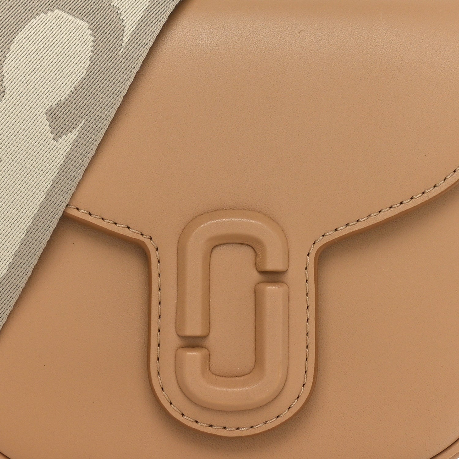 Marc Jacobs Calfskin Small The Covered J Marc Saddle Bag Tan 8 of 10