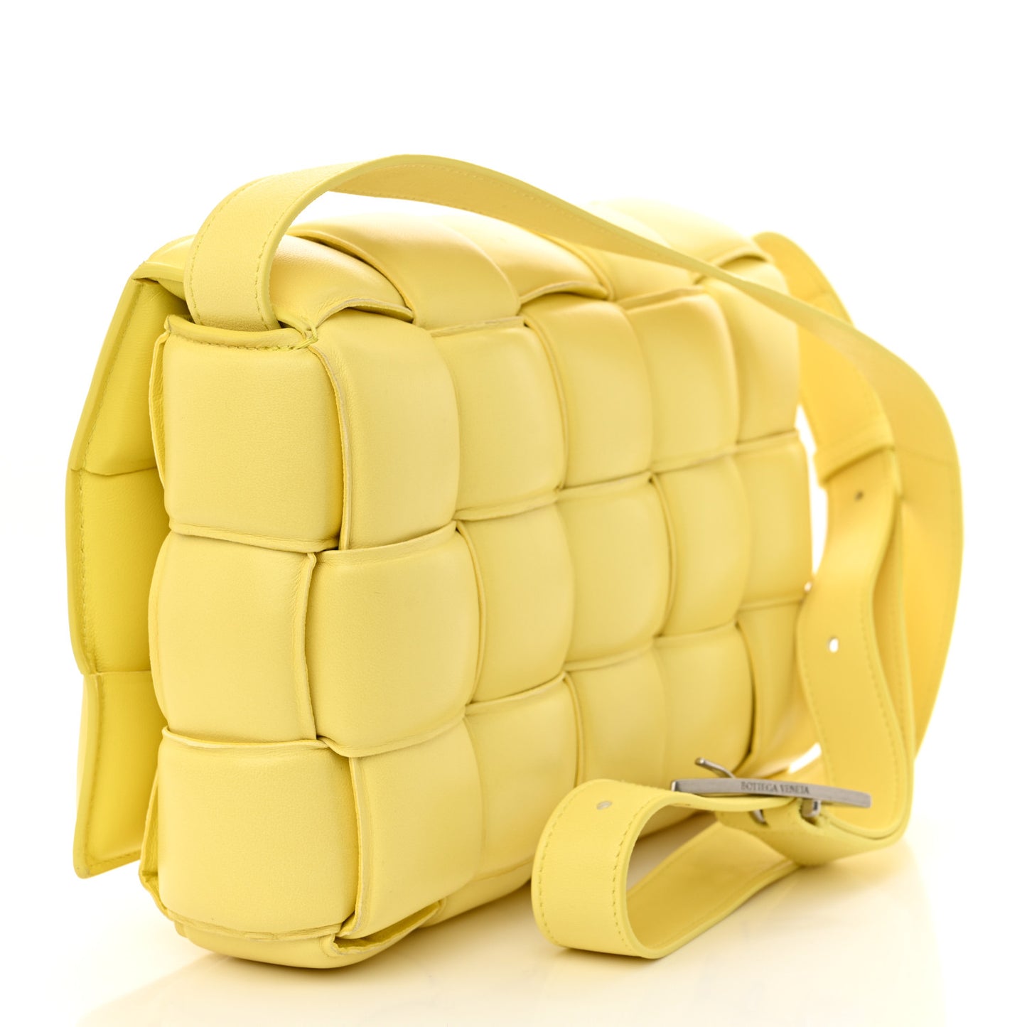 Nappa Maxi Intreccio Padded Cassette Crossbody Bag Sherbert