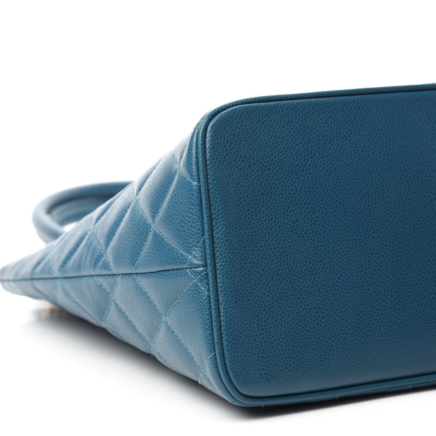 Caviar Quilted Medallion Tote Turquoise
