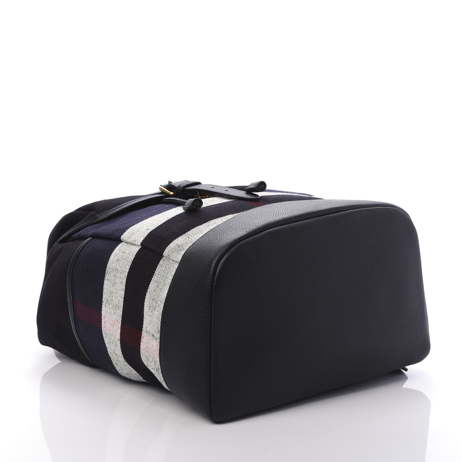 Burberry Overdyed Canvas Mega Check Drifton Backpack Black 3 of 8