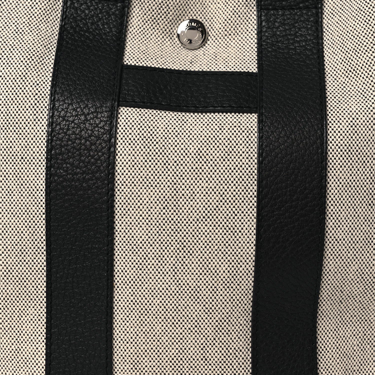 Hermes Toile Taurillon Clemence Sac Harnais Tote PM Black 8 of 10