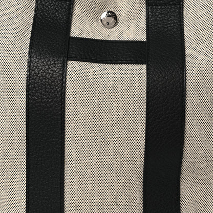 Hermes Toile Taurillon Clemence Sac Harnais Tote PM Black 8 of 10