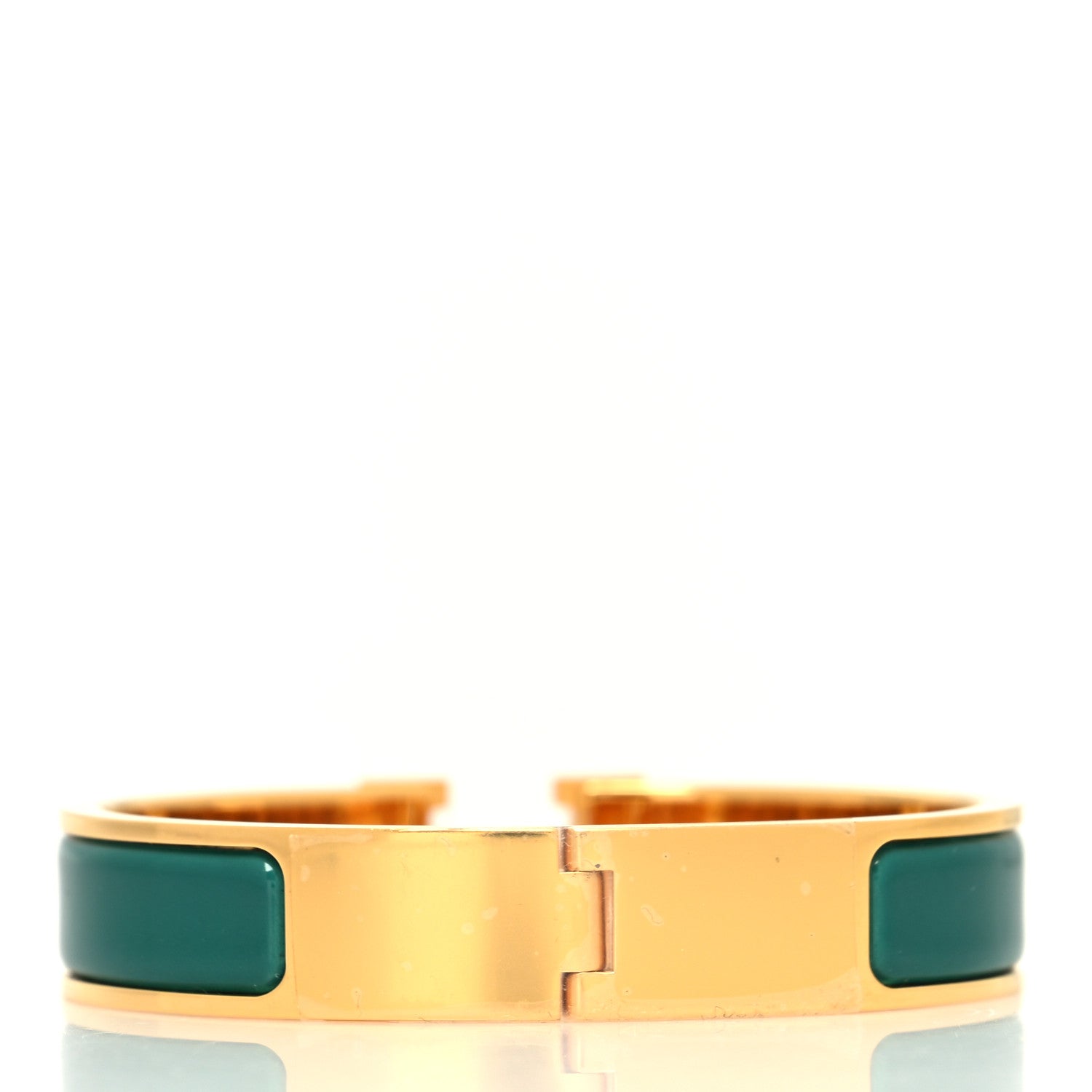 Hermes Enamel Narrow Clic Clac H Bracelet PM Malachite 3 of 5