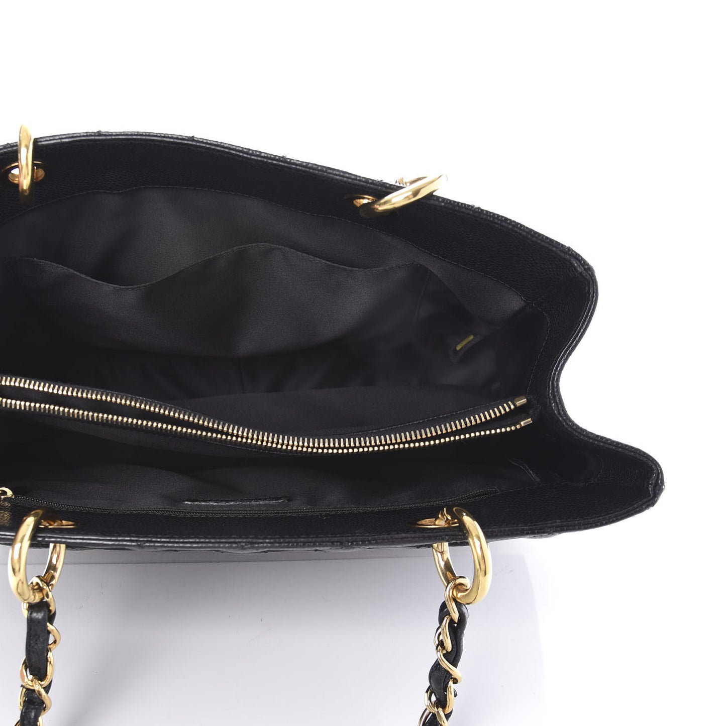 Caviar Quilted Grand Shopping Tote GST Black